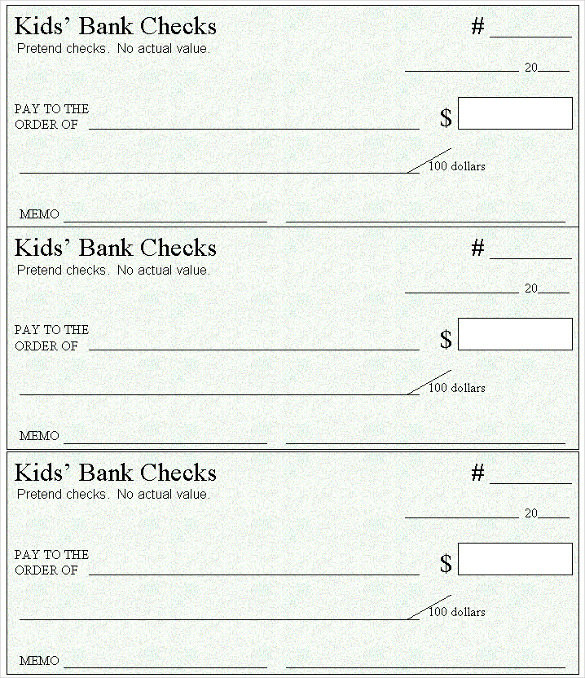 7+ Blank Check Templates For Microsoft Word - Website within Blank Business Check Template Word