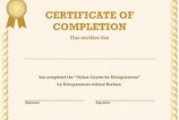 7 Certificates Of Completion Templates [Free Download] | Hloom with Certification Of Completion Template