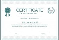7 Free Sample Authenticity Certificate Templates – Printable in Certificate Of Authenticity Template