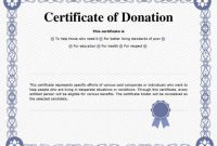 7 Printable Donation Certificates Templates | Hloom for Donation Certificate Template