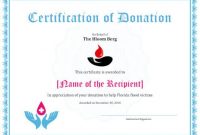 7 Printable Donation Certificates Templates | Hloom in Donation Certificate Template