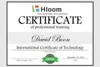 7 Training Certificate Templates [Free Download] | Hloom with Template For Training Certificate