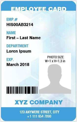 70 Id Card Template Portrait In Word For Id Card Template with Portrait Id Card Template