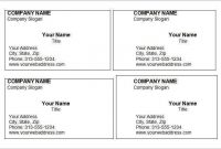 71 Free Printable Blank Business Card Template Microsoft intended for Ms Word Business Card Template