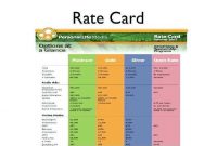 75 Creating Rate Card Template Advertising With Rate Card in Advertising Cards Templates