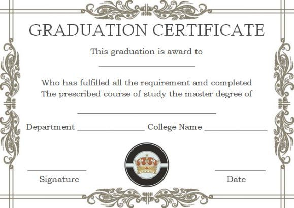 8 Awesome Free Printable Masters Degree Certificate regarding Masters Degree Certificate Template