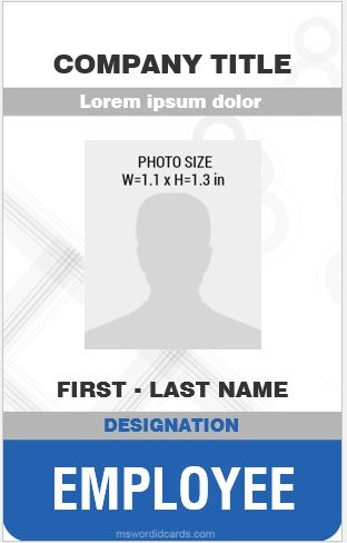 8 Best Professional Design Vertical Id Card Templates in Portrait Id Card Template