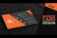 8) Business Card Design In Photoshop Cs6 | Back | Orange with Photoshop Cs6 Business Card Template