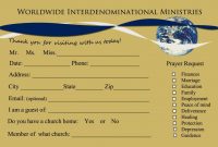 8 Church Connection Card Templates – for Church Visitor Card Template