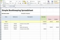 8+ Excel Bookkeeping Templates | Bookkeeping Templates with Excel Template For Small Business Bookkeeping
