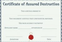 8 Free Customizable Certificate Of Destruction Templates intended for Free Certificate Of Destruction Template