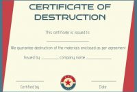 8 Free Customizable Certificate Of Destruction Templates with Free Certificate Of Destruction Template