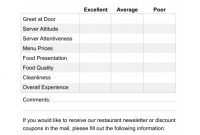 9 Restaurant Comment Card Templates – Free Sample Templates regarding Comment Cards Template