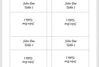98 Printable Word Table Place Card Templates Now With Word throughout Table Place Card Template Free Download