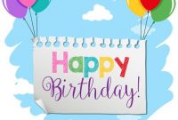 A Birthday Banner Template – Download Free Vectors, Clipart throughout Free Happy Birthday Banner Templates Download