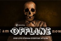 A Creative Twitch Offline Banner Template Featuring A Dead pertaining to Tie Banner Template