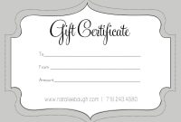A Cute Looking Gift Certificate S P A Gift Certificate with Present Certificate Templates
