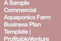 A Sample Commercial Aquaponics Farm Business Plan Template with regard to Aquaponics Business Plan Templates