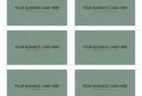 A4 Business Card Template Psd (10 Per Sheet) In 2020 regarding Business Card Size Template Psd