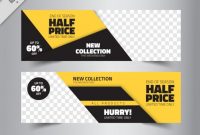 Abstract Sale Banner Templates | Free Vector within Product Banner Template