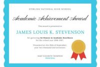Academic Excellence Certificate | Awards Certificates intended for Classroom Certificates Templates