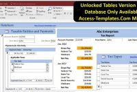 Access Database For Small Business Payroll Software And Tax pertaining to Microsoft Business Templates Small Business