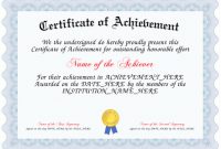 Achievement – Present An Achievement Certificate To A Person intended for Certificate Of Accomplishment Template Free