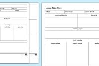 Activity Lesson Plan Template Uk – Teaching Reosurces for Blank Scheme Of Work Template