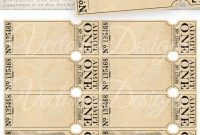 Admin One Tickets, Train Tickets, Printable Tickets, Vintage in Blank Train Ticket Template