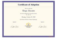 Adoption Certificate Template – Pdf Templates | Jotform pertaining to Blank Adoption Certificate Template