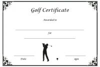 Adorable Golf Certificates For Professional Players : Free for Golf Certificate Template Free
