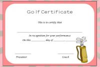 Adorable Golf Certificates For Professional Players : Free with Golf Certificate Templates For Word
