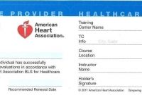 American Heart Association Healthcare Provider Cpr Card with regard to Cpr Card Template