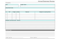Annual Business Review – with Business Review Report Template