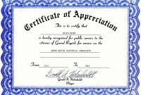 Appreciation Certificate Templates Free Download Throughou inside Blank Certificate Templates Free Download