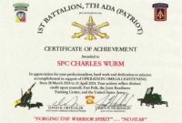 Army Certificate Of Completion Template (4 inside Army Certificate Of Completion Template