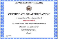 Army Certificate Template – Microsoft Word Templates in Certificate Of Achievement Army Template