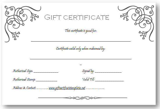 Art Business Gift Certificate Template | Gift Certificate intended for Company Gift Certificate Template