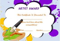 Art Certificate Template Free (5 | Art Certificate regarding Art Certificate Template Free