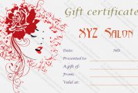 Artistic Salon Gift Certificate Template inside Salon Gift Certificate Template