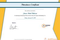 Attendance Certificate Template – Pdf Templates | Jotform within Small Certificate Template