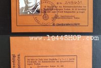 Ausweis (Identity Card) For Ss-Scharführer Bruno Nutsch In  "konzentrationslager Dachau" pertaining to World War 2 Identity Card Template