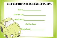 Auto Detailing Gift Certificate: Personalized And regarding Automotive Gift Certificate Template