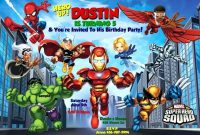 Avengers Birthday Invitations Templates Free | Superhero throughout Avengers Birthday Card Template