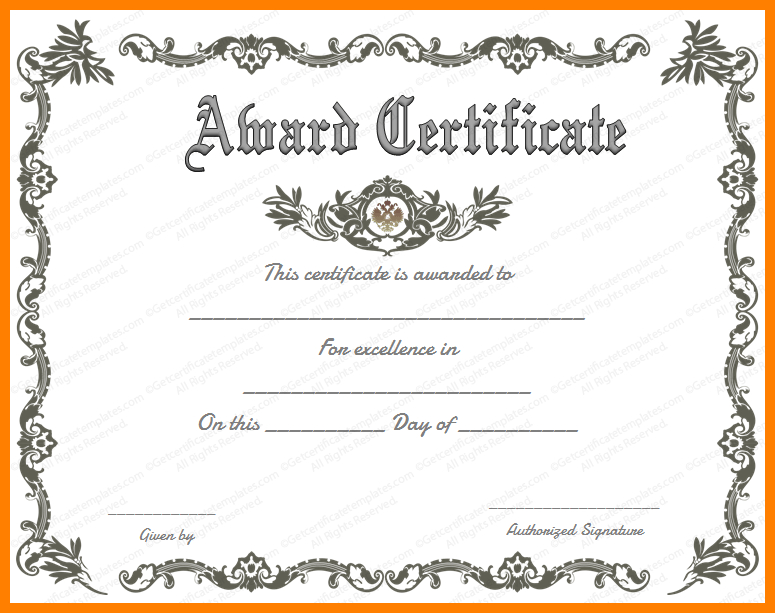 Award Certificate Sample | Desain Grafis, Desain in Free Template For Certificate Of Recognition