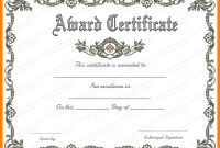 Award Certificate Sample | Desain Grafis, Desain in Template For Certificate Of Award