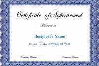 Award Certificate Template Microsoft Word Links Service regarding Word Certificate Of Achievement Template