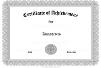 Award Certificate Templates | Certificate Of Achievement inside Free Printable Certificate Of Achievement Template