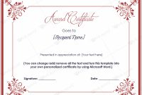 Award Certificate (Yellow And Blue Design) – Word Layouts pertaining to Professional Award Certificate Template