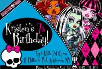 Awesome Monster High Party Games ~ Diy And Printables! inside Monster High Birthday Card Template